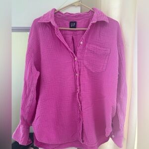 GAP Fuchsia Textured Shirt